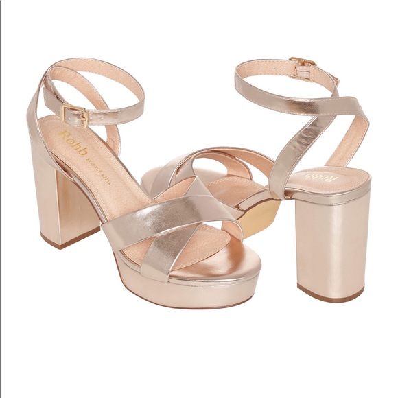 rohb by joyce azria metallic platform heels - Picture 2 of 8